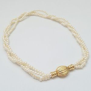 Joan Rivers Golden Clasp Simulated Pearl Torsade
